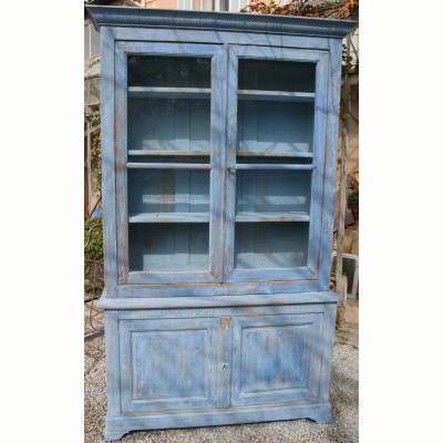 French antique buffet blue